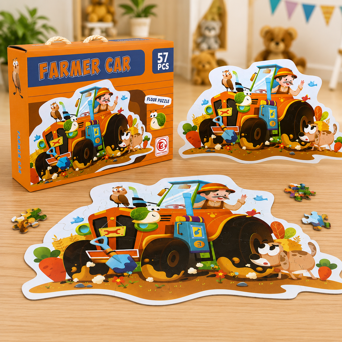 57 Pcs Farmer Car Jigsaw Puzzle for Kids (88728)