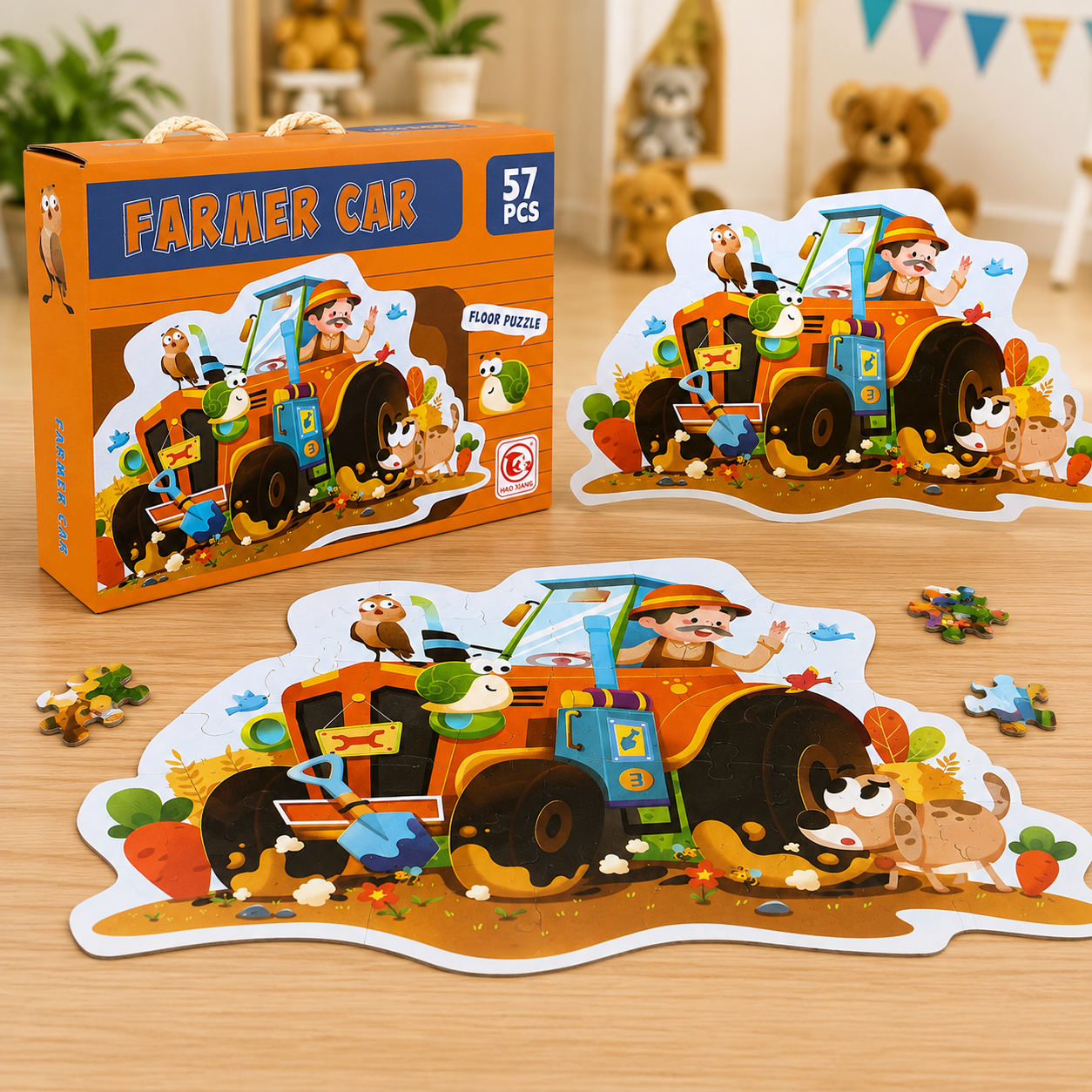 57 Pcs Farmer Car Jigsaw Puzzle for Kids (88728)