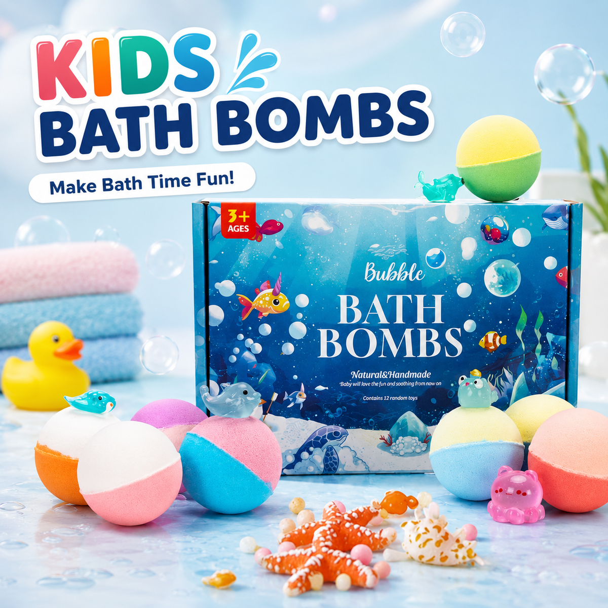 Kids Bath Bombs with Surprise Toys Inside (HY5012)