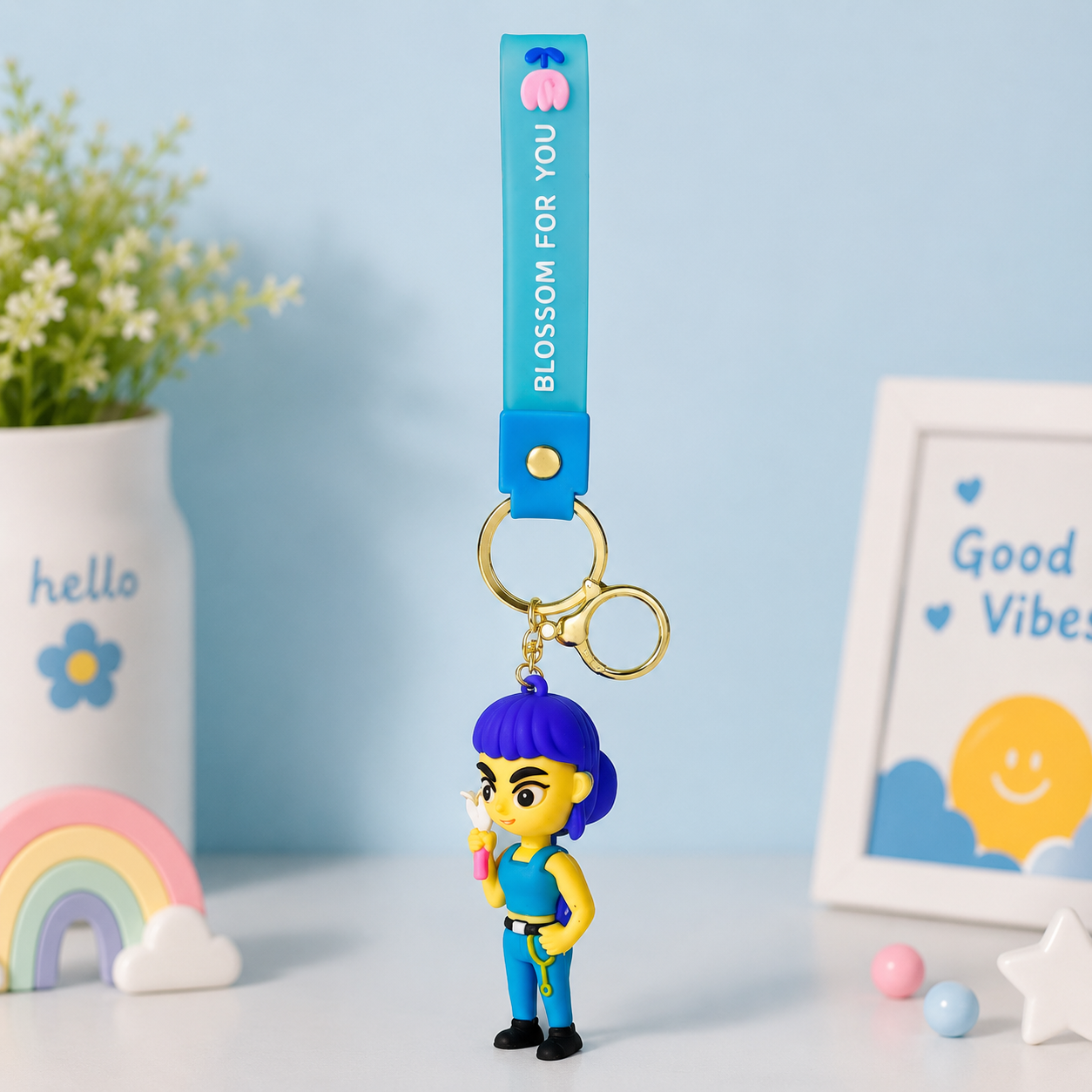Cartoon Character Keychains for Kids (Random Keychain | 7563)