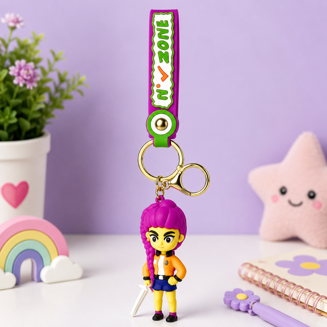 Cartoon Character Keychains for Kids (Random Keychain | 7563)