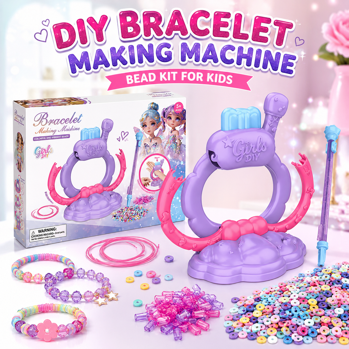 DIY  Bracelet Making Machine Bead Kit for Kids (G-8802)