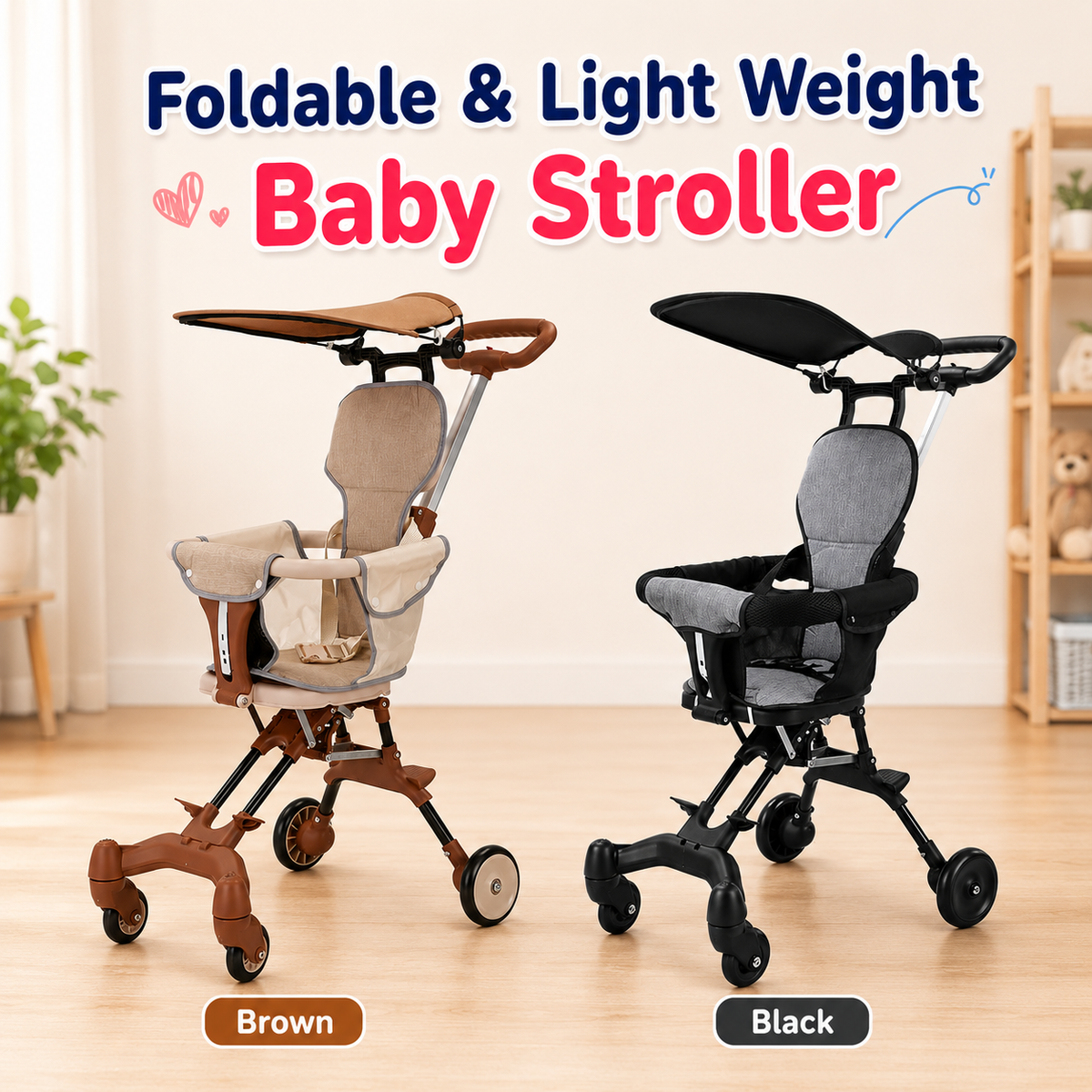 Foldable & Light Weight Baby Stroller (MS-002)