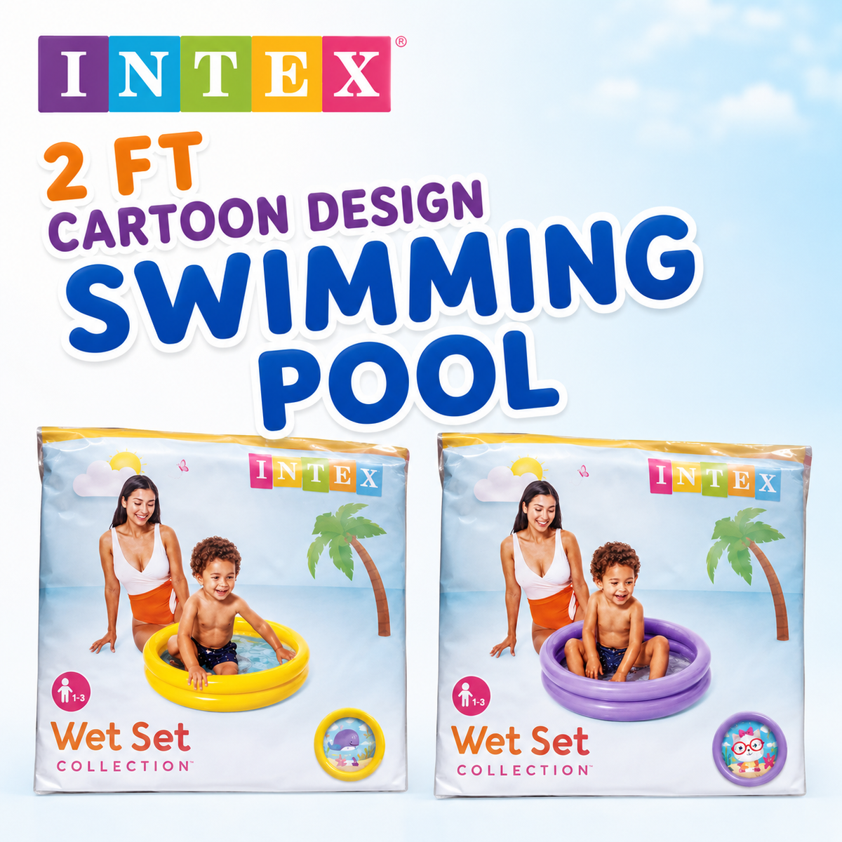 Intex Cartoon Design Inflatable Baby Pool For Kids (59409)