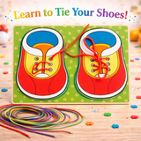 Montessori Shoe Lacing Board – Learn to Tie Shoelaces Training Toy (2025-34)