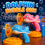Dolphin Bubble Gun Machine Toy With Refill Solution (Random Color)