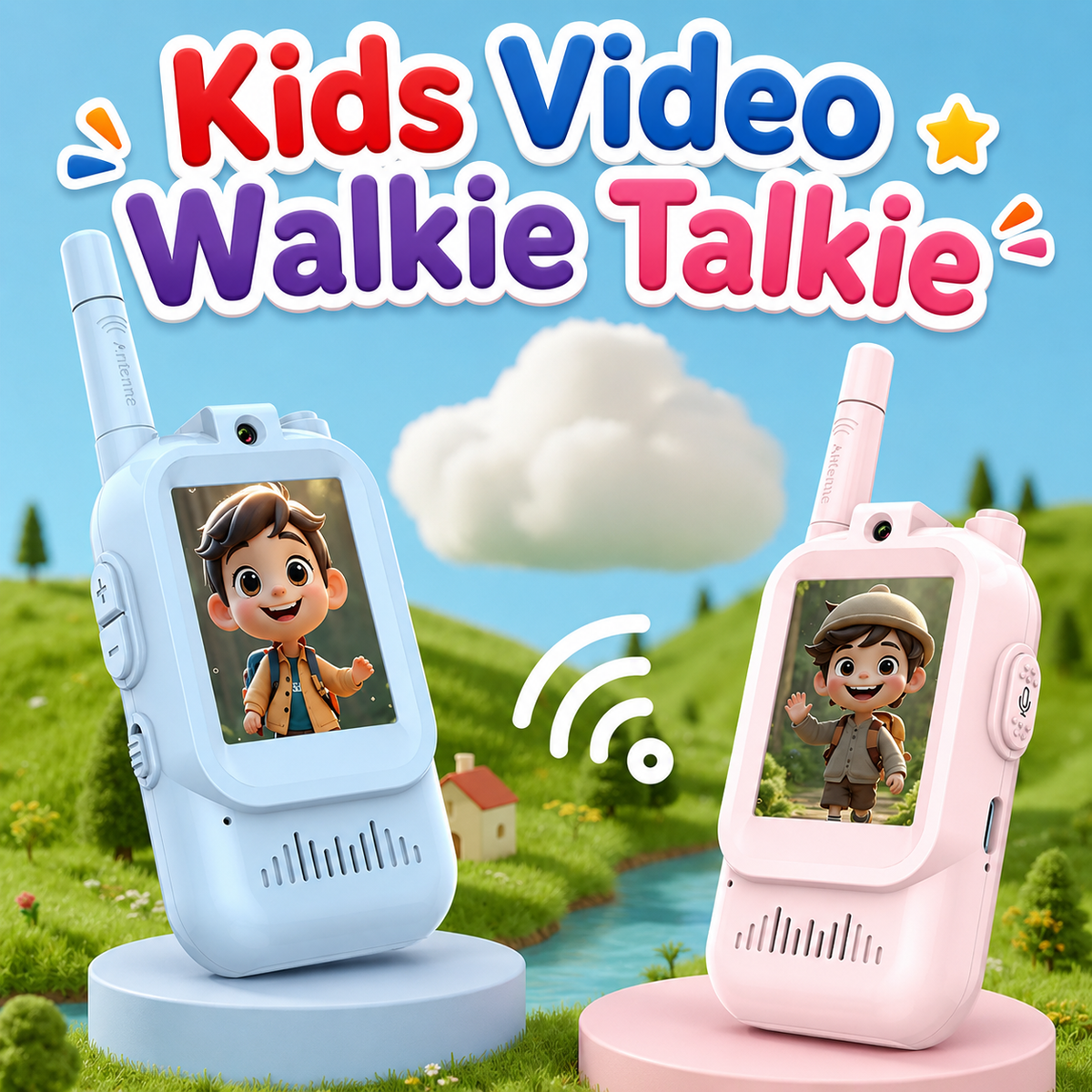2Pcs Rechargeable Kids Video Walkie Talkie Set (K300)