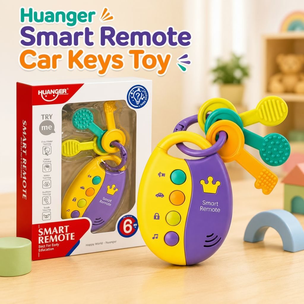 Huanger Smart Remote Car Keys Teether Toy with Light & Music Baby (HE8026)