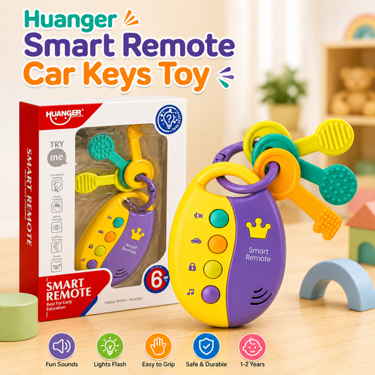 Huanger Smart Remote Car Keys Toy with Light & Music Baby