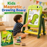 Kids Dual-Sided Magnetic Art Easel Drawing Board with Accessories (050-65)