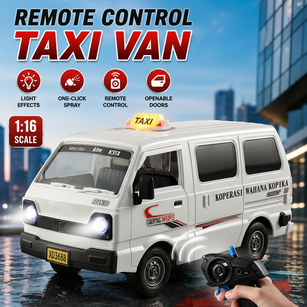 Remote Control Taxi Van for Kids – RC Bus with Lights | Pakistan – Toynix