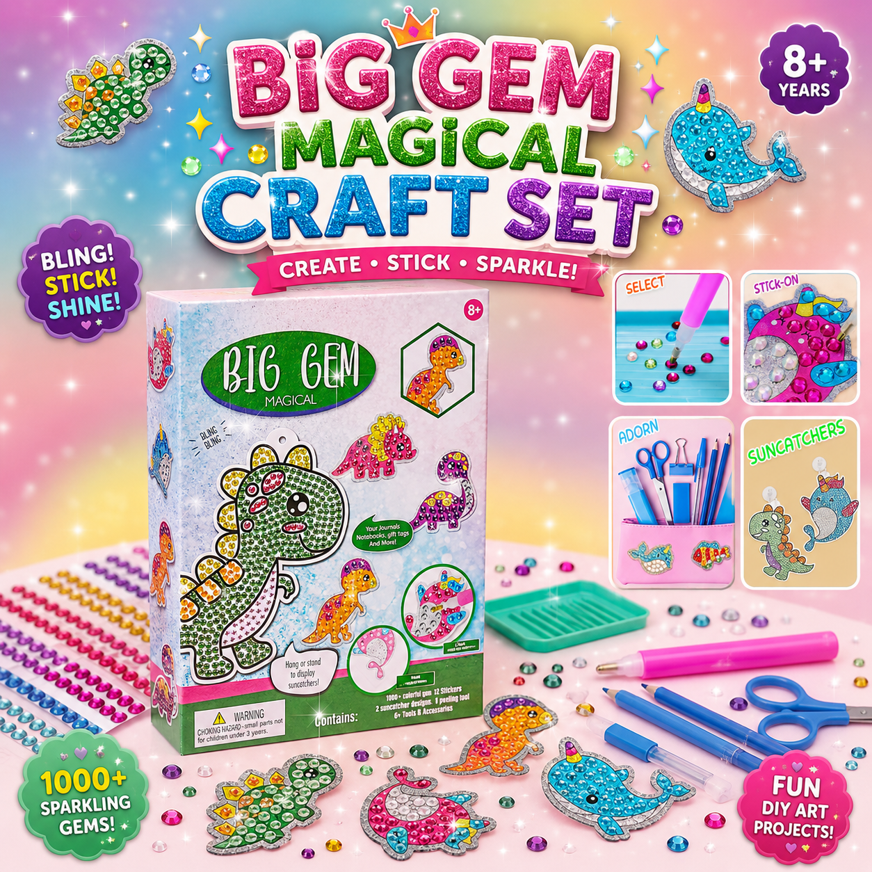Big Gem Diamond Painting Kit for Kids (21-M027)