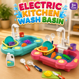19 Pcs Electric Dishwasher Sink Toy Set for Kids (Random Color | 20208K)
