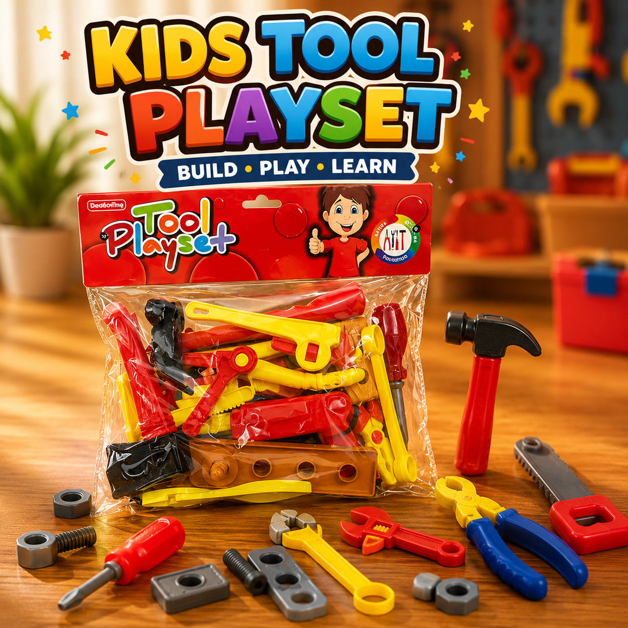 Construction Tool Set Toy for Kids (TM-001-4L/001-4S)