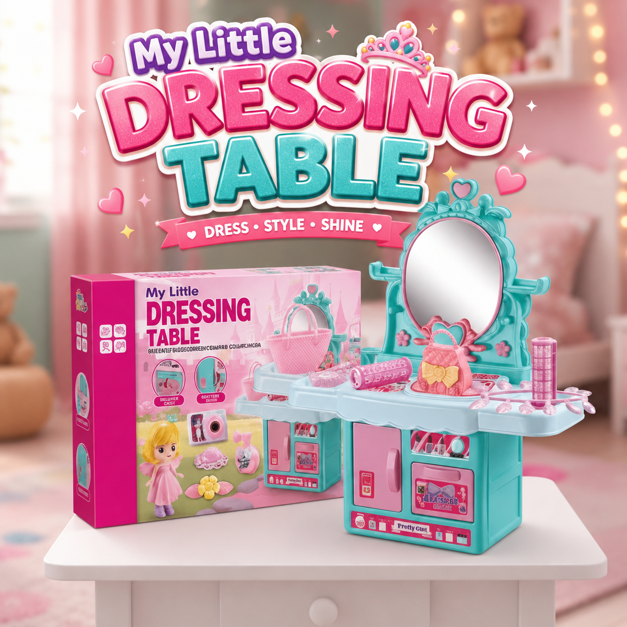 Kids Dressing Table Set for Girls (TM931-1)