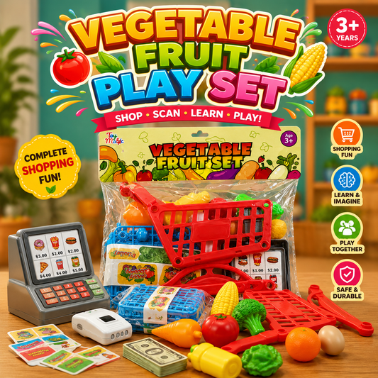 Vegetable Fruit Toy Set with Trolley (TM001-06)