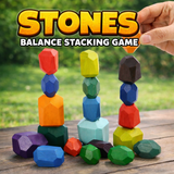 Colorful Wooden Stones Balance Stacking Game For Kids (2025-43)
