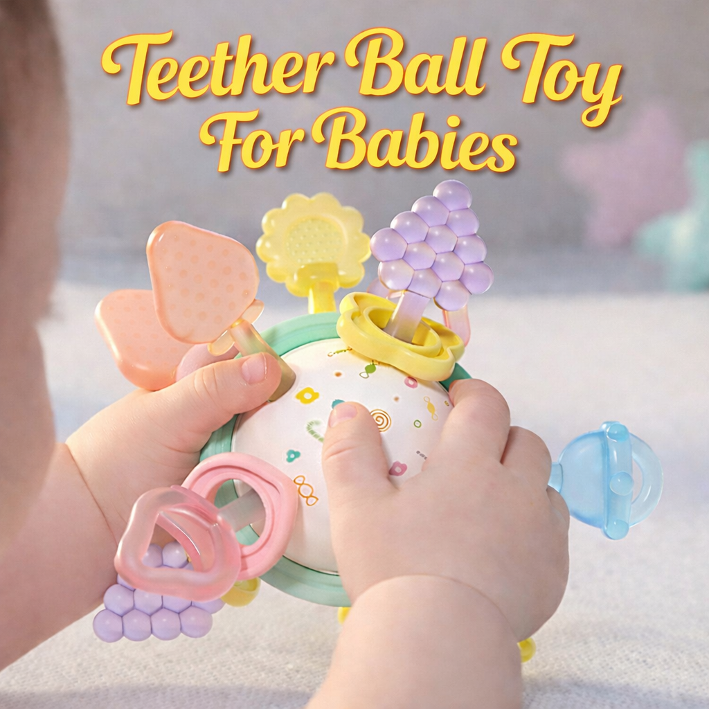 3 in 1 Teether Ball - Toynix.pk