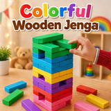 54 Pieces Wooden Colorful Jenga | 2025-8