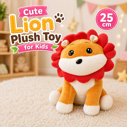 Cute Lion Plush Washable Soft Toy for Kids | 25cm