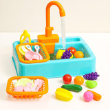 Electric Kitchen Sink Playset with Running Water (6058)