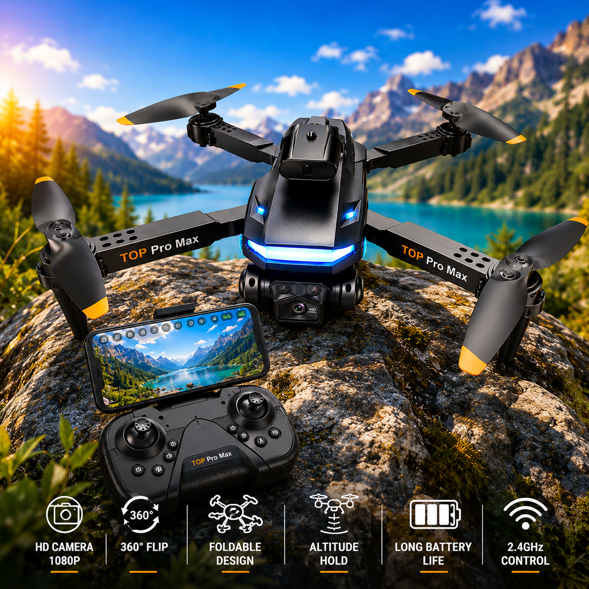 P23 Pro Foldable Camera Drone with Intelligent Obstacle Avoidance (P23)