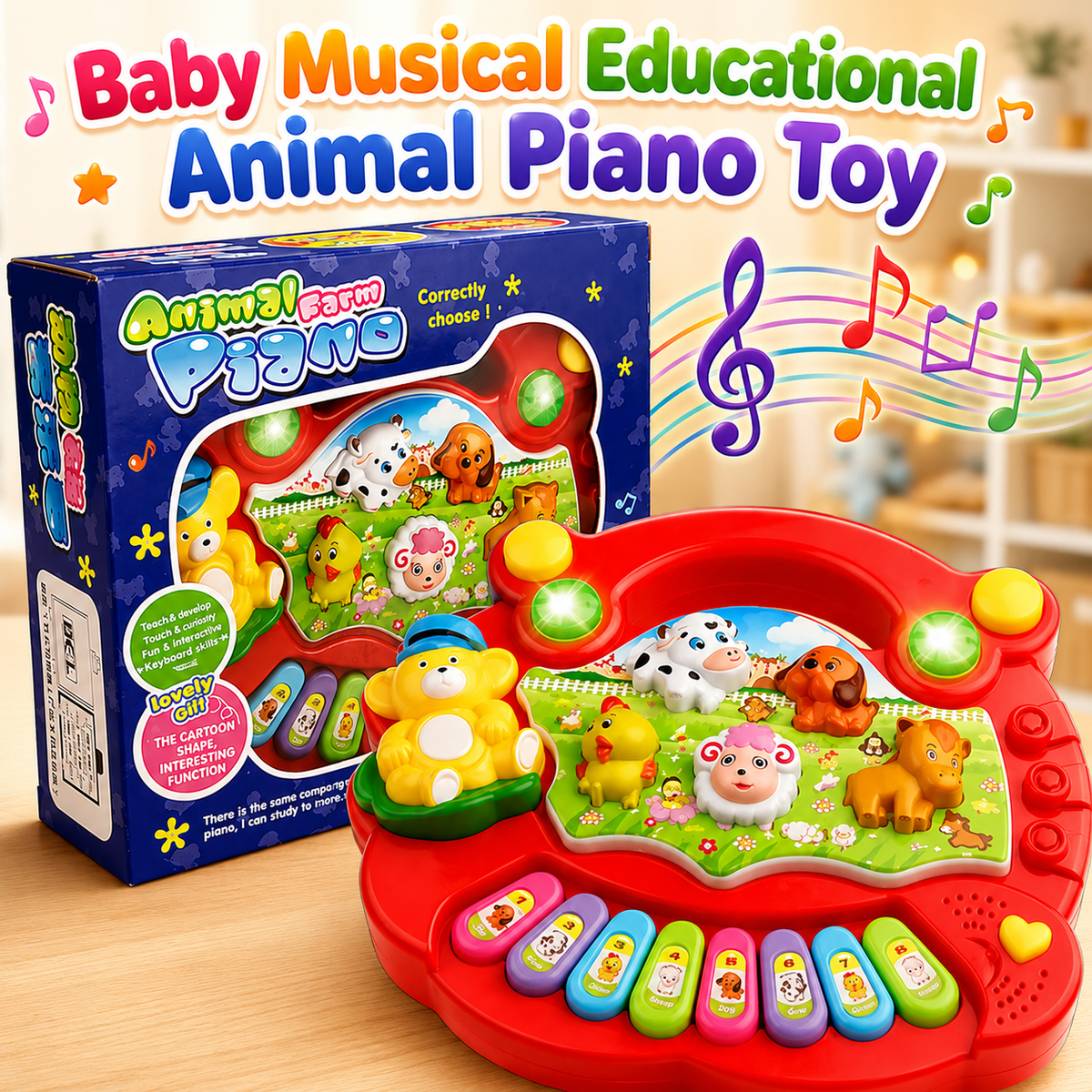 Baby Musical Educational Animal Piano Toy for Kids (5031)