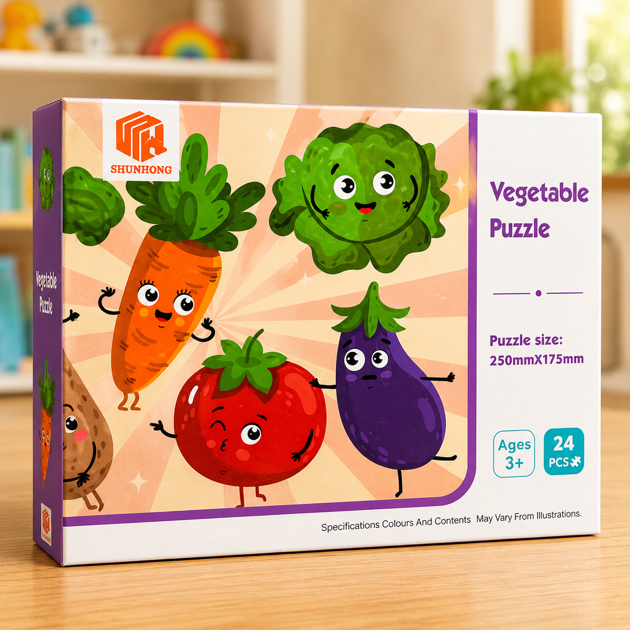 24 PCS Fun Learning Puzzle Game for Kids (Rnadom Design | LL50)