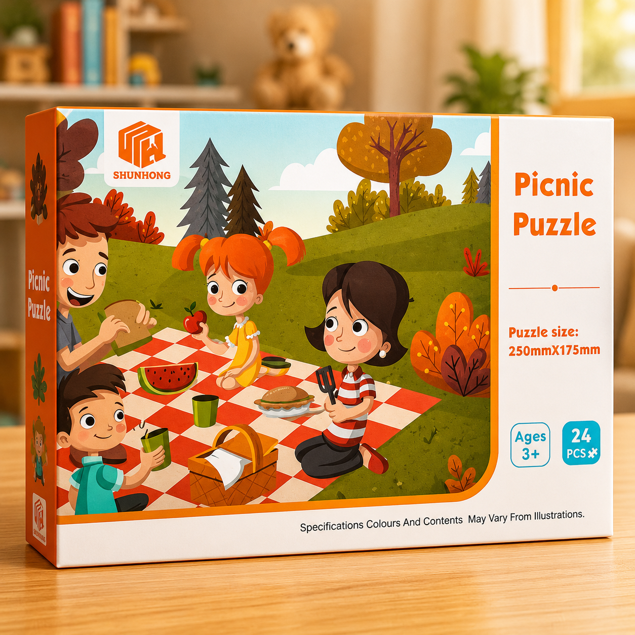 24 PCS Fun Learning Puzzle Game for Kids (Rnadom Design | LL50)