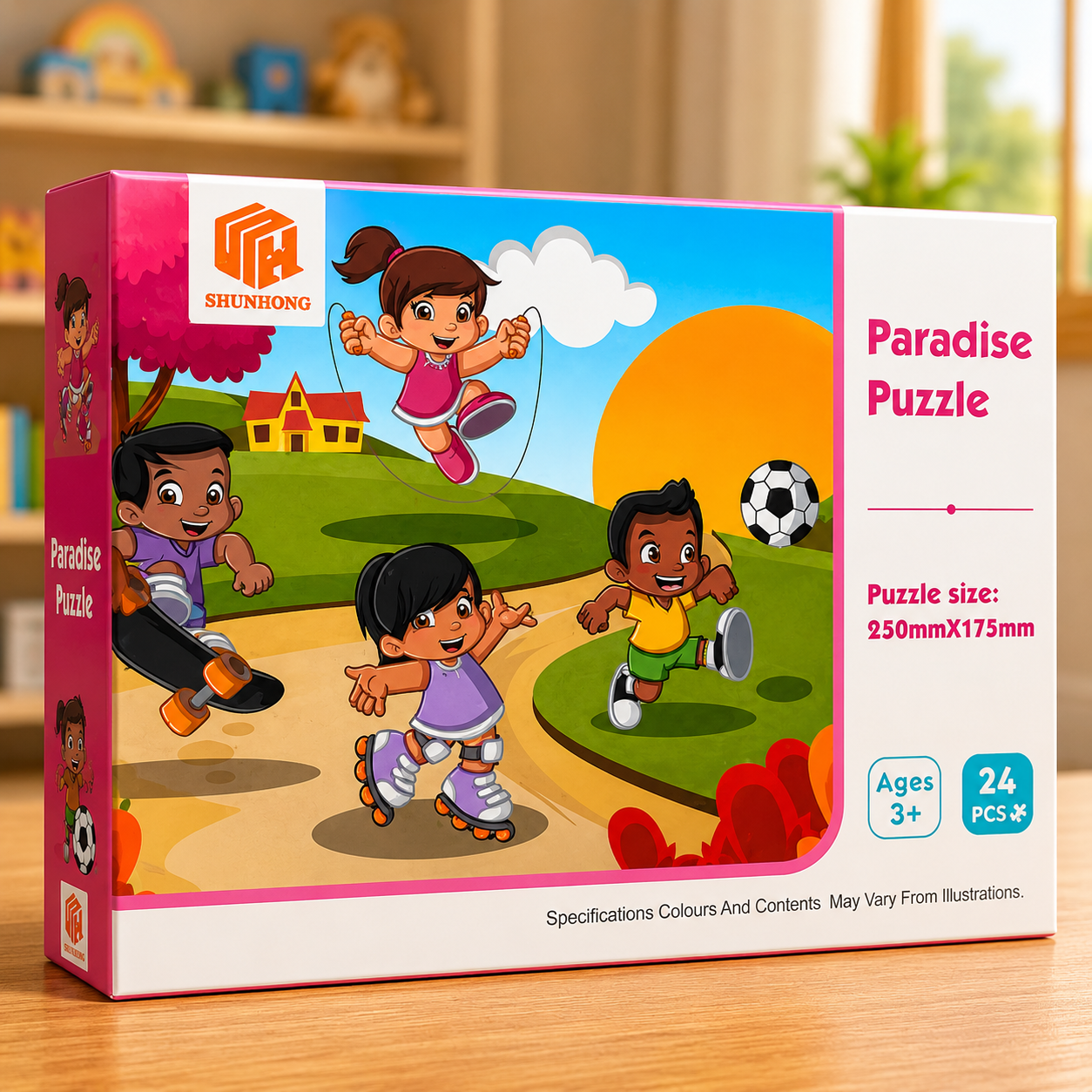 24 PCS Fun Learning Puzzle Game for Kids (Rnadom Design | LL50)