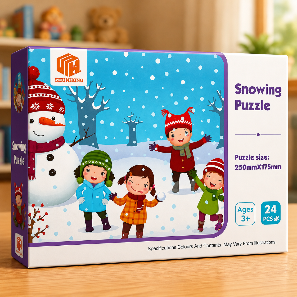 24 PCS Fun Learning Puzzle Game for Kids (Rnadom Design | LL50)