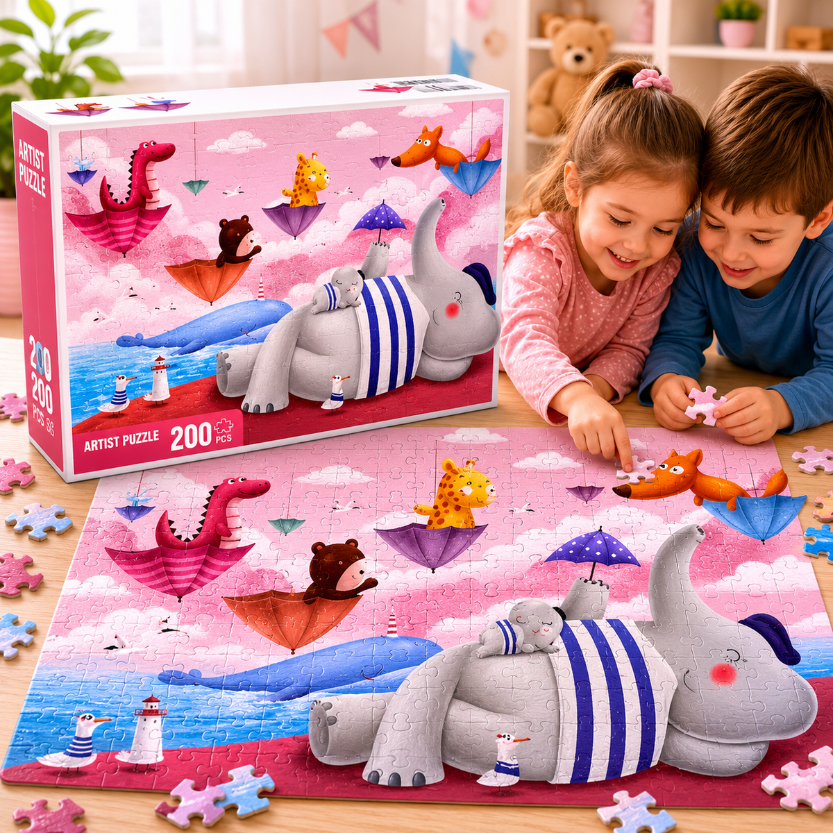 200 Pcs Artist Jigsaw Puzzle for Kids (Random | AK2118)