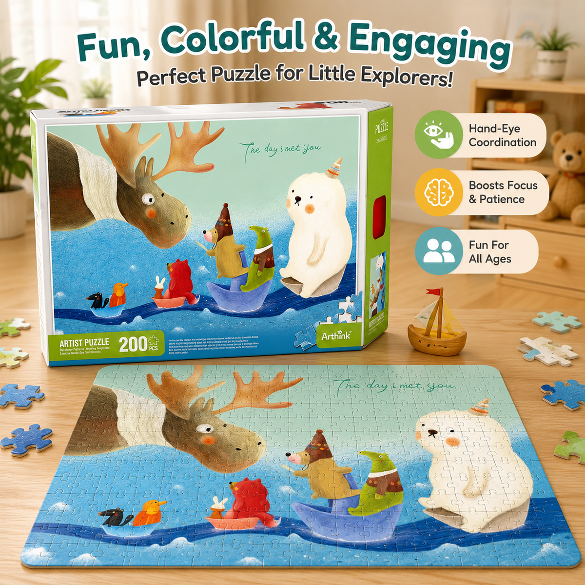 200 Pcs Artist Jigsaw Puzzle for Kids (Random | AK2118)