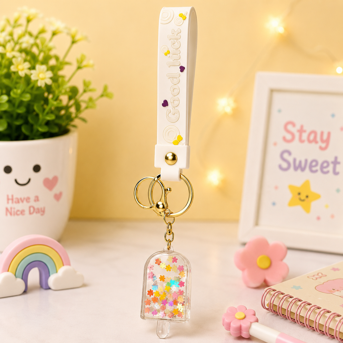 Colorful Water Keychain For Kids (Random Character | 7562)