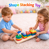 Wooden Geometric Shape Blocks For Kids - 4 Shapes (2025-57)
