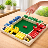 Shut The Box Dice Game – Wooden Family Math Board Game 2–4 Players (2025-39)