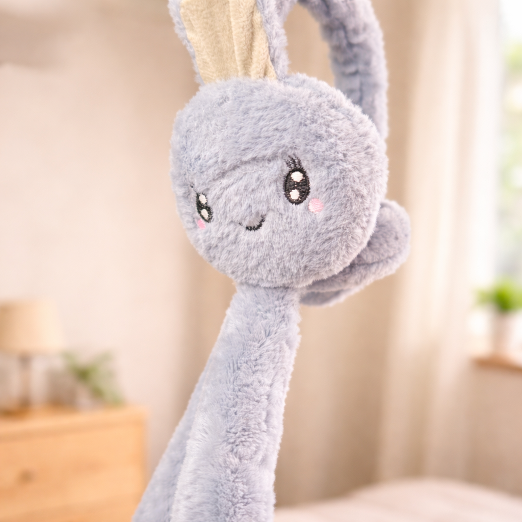 Bunny Earmuffs With Moving Ears - Soft Rabbit Warm Earmuffs For Kids (Random Colors)