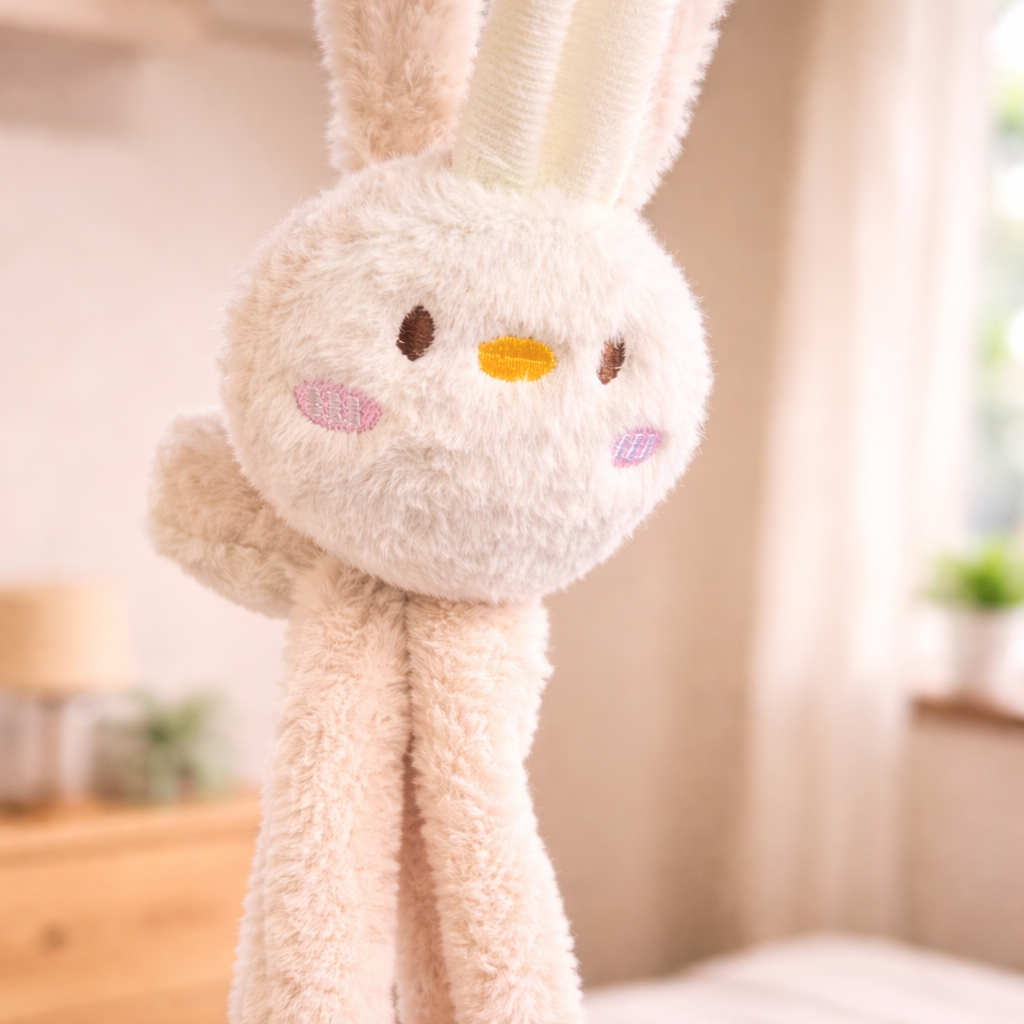 Bunny Earmuffs With Moving Ears - Soft Rabbit Warm Earmuffs For Kids (Random Colors)