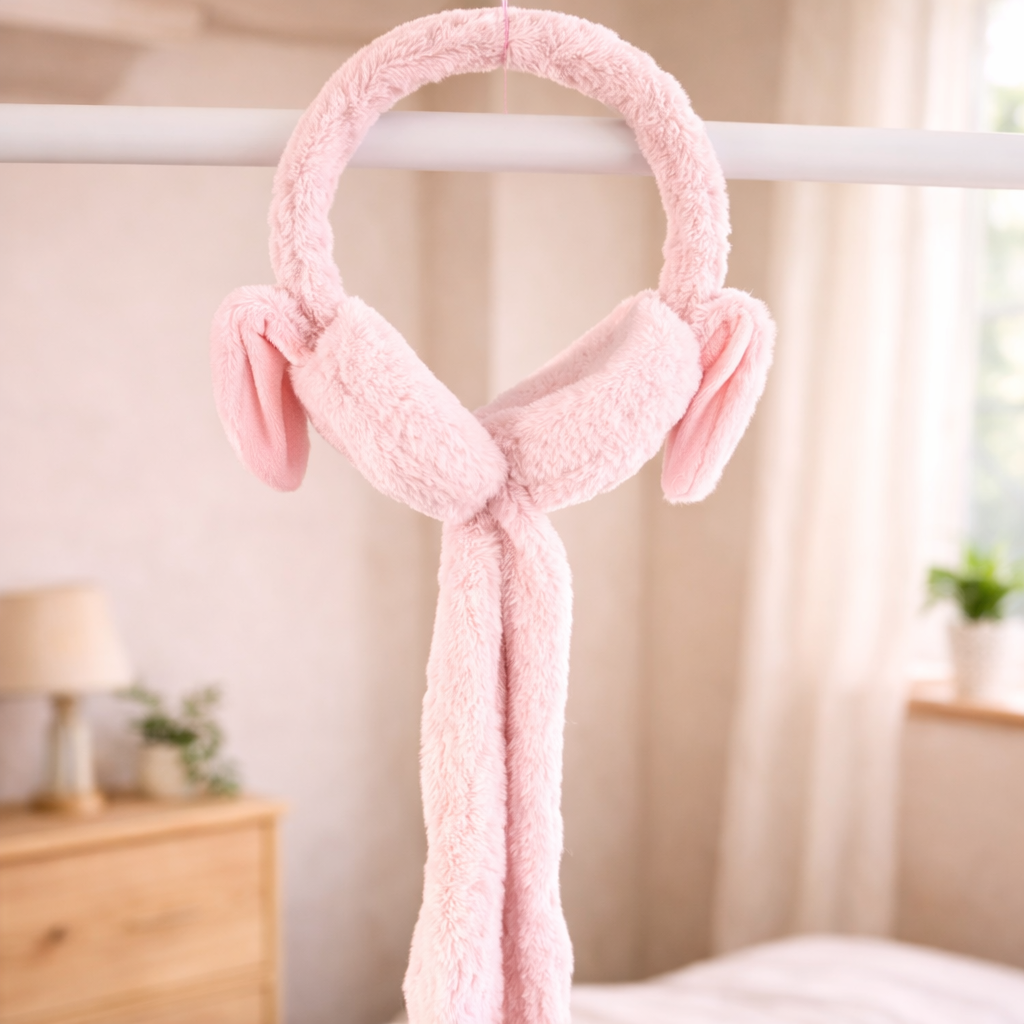 Bunny Earmuffs With Moving Ears - Soft Rabbit Warm Earmuffs For Kids (Random Colors)