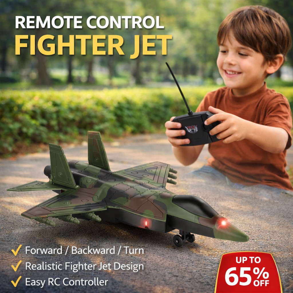 Remote Control Non-Flying Fighter Jet For Kids