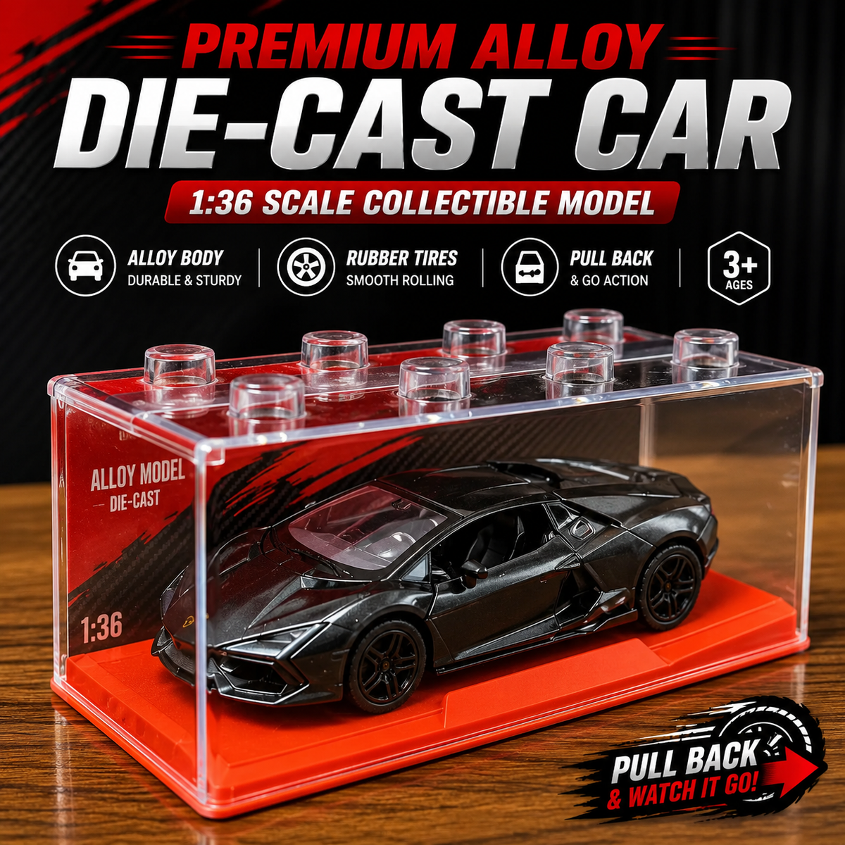 Lamborghini Premium 1:36 Scale Diecast Car (Random Color | W36888)