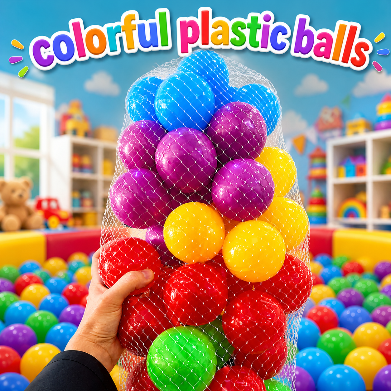 Kids Plastic Playing & Pool Balls Pack of 6 & 12 Random Color
