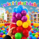 Kids Plastic Playing & Pool Balls Pack of 6 & 12 Random Color
