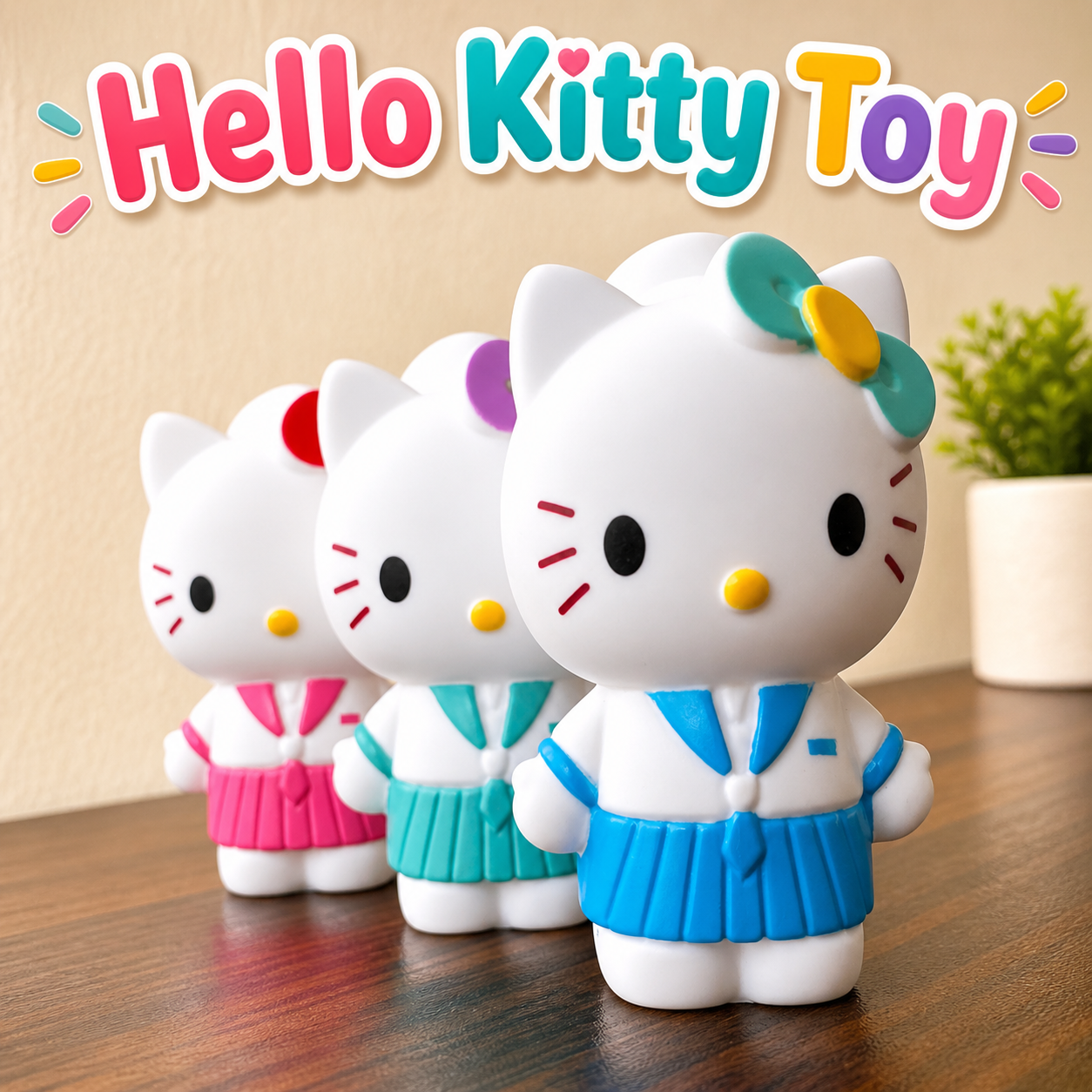Soft Rubber Hello Kitty Bath Toy with Squeaker Whistle
