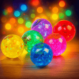 LED Flashing Colorful Rubber Ball For Kids