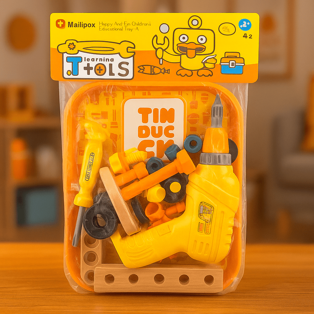 Electric Toy Drill Toy Set for Kids – Battery Operated Pretend Play Tool Kit