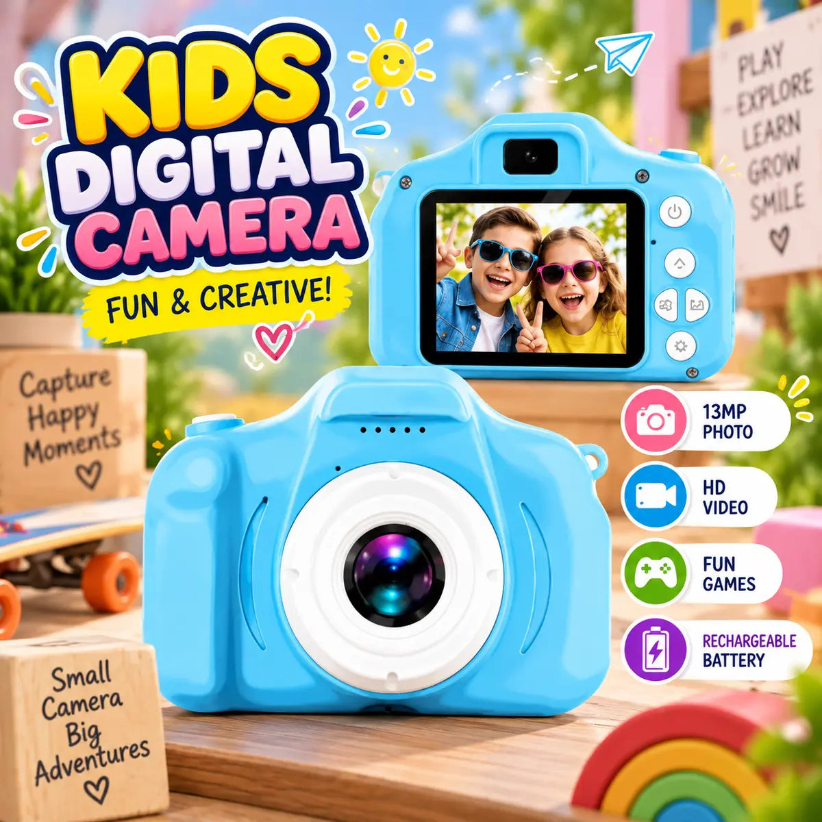 Mini Digital HD Camera and Video Recorder for Children