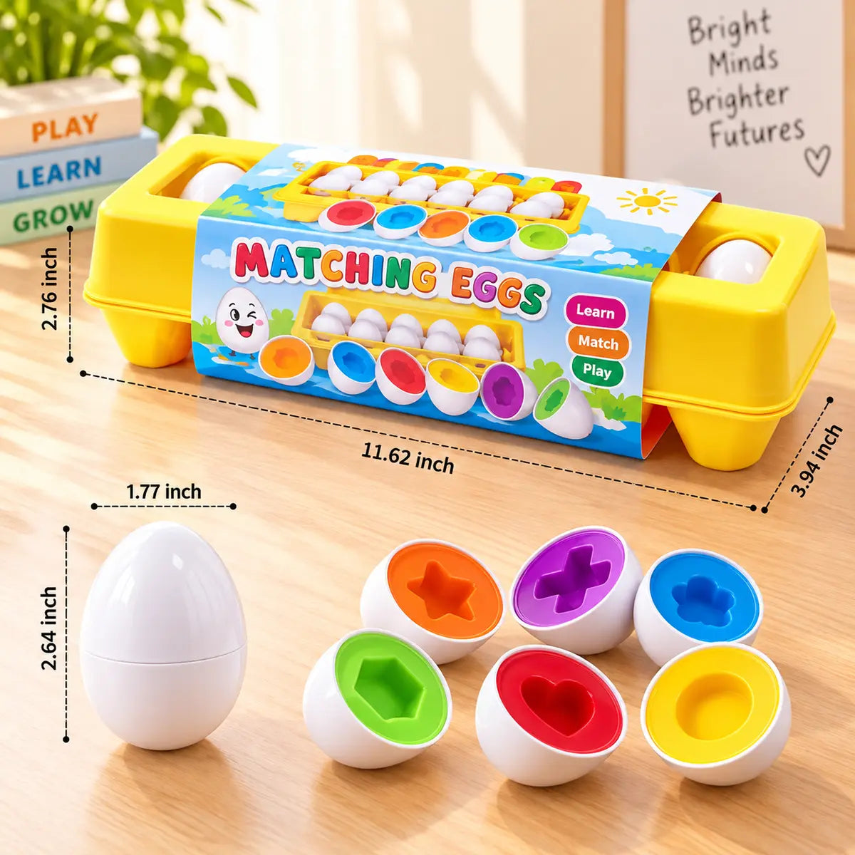 Children’s Early Education Multi Shapes and Numbers Eggs Matching Toy
