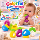 Colorful 4 Piece Set of Baby Teethers (YS466-5)