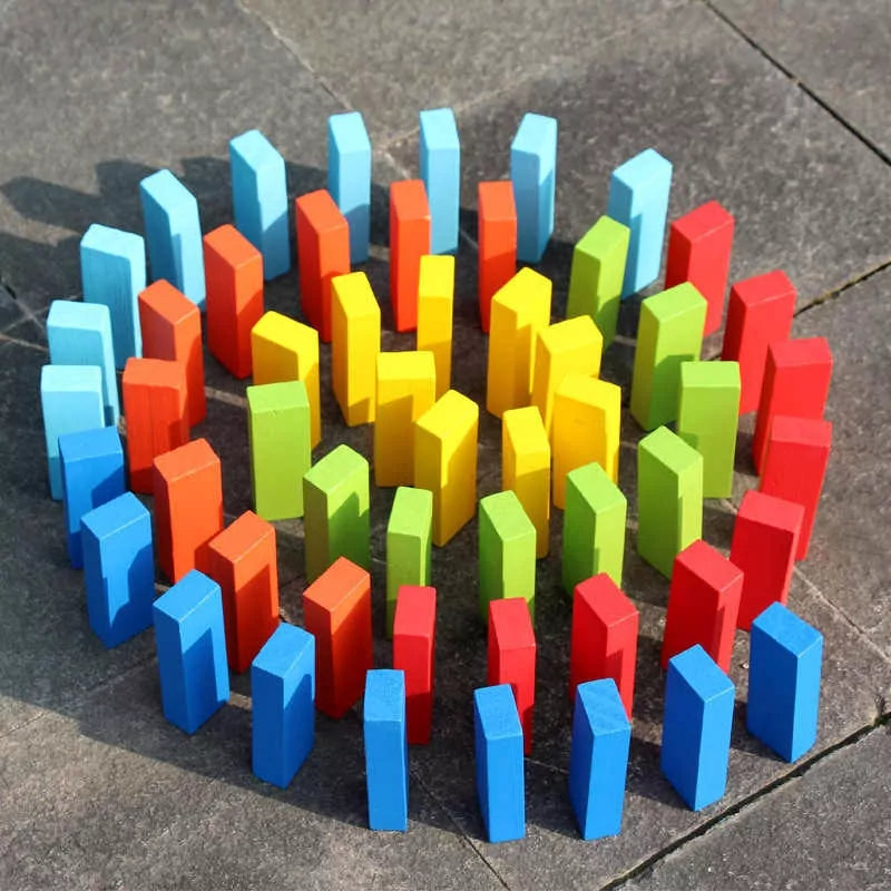 54 Pieces Wooden Colorful Jenga | 2025-8